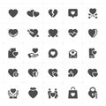 Icon set - heart vector illustration Royalty Free Stock Photo