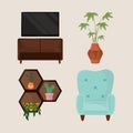 icon set home deco