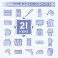 Icon Set Home Electronics - Line Cut - Simple illustration,Editable stroke Royalty Free Stock Photo