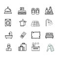 Icon set hotel Interiors Royalty Free Stock Photo