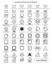 Icon set of laundry symbols Royalty Free Stock Photo