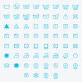 Icon set of laundry, washing symbols isolated on white background