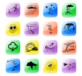 Icon set meteo Royalty Free Stock Photo