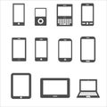 Icon set of mobile,tablet device for communication