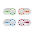 Icon set multi colored button in flat style.