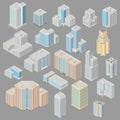 Icon set ofice, apartment buildings Royalty Free Stock Photo