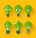 Icon set process of generating ideas to solve problems, birth of Royalty Free Stock Photo