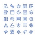 Icon set for software development. Outline icons for web and app developer. Vector, outline, eps 10 Royalty Free Stock Photo