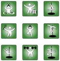 Icon set with soports themes