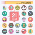 Icon Set Toy - Color Mate Style - Simple illustration Royalty Free Stock Photo