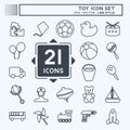 Icon Set Toy - Line Style - Simple illustration Royalty Free Stock Photo