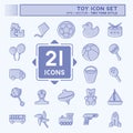 Icon Set Toy - Two Tone Style - Simple illustration Royalty Free Stock Photo