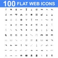 Icon set, Universal website, Construction, industry, Business, Medical, healthy and ecology icons. Royalty Free Stock Photo