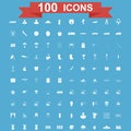 Icon set, Universal website, Construction, industry, Business, Medical, healthy and ecology icons. Royalty Free Stock Photo