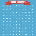 Icon set, Universal website, Construction, industry, Business, Medical, healthy and ecology icons. Royalty Free Stock Photo