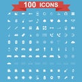 Icon set, Universal website, Construction, industry, Business, Medical, healthy and ecology icons. Royalty Free Stock Photo