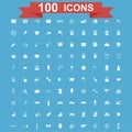 Icon set, Universal website, Construction, industry, Business, Medical, healthy and ecology icons. Royalty Free Stock Photo