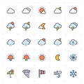 Icon set - weather and forecast full color