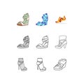 icon set of Woman Shoes line illustration design template, element graphic illustration design logo, logo for your company and etc Royalty Free Stock Photo