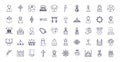 Icon set of world religious world symbols vector design