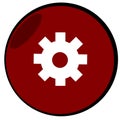 A icon setting color dark red with shadow color black