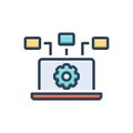 Color illustration icon for Shareware, software and package Royalty Free Stock Photo