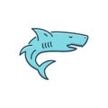 Color illustration icon for Shark, aggressive and danger Royalty Free Stock Photo
