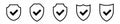 Icon shield line check mark.