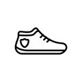 Black line icon for Shoe, boot and footwear