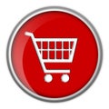 Icon, shopping cart, button Royalty Free Stock Photo