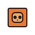 Wall Socket Icon for Power Connectivity Royalty Free Stock Photo