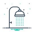 Mix icon for Shower, sprinkling and downpour