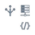 Icon shows a pair of brackets with a slash, signifying coding or programmi Royalty Free Stock Photo