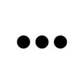 Icon shows three circular dots arranged in one row horizontally.