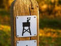 Icon sign of a birding watching tower Royalty Free Stock Photo