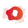 Icon sign of coughing person. Vector illustration eps 10