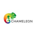 Logo multicolored chameleon.