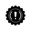 Black solid icon for Significant, noteworthy and danger