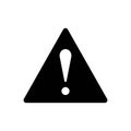 Black solid icon for Significantly, risk and caution Royalty Free Stock Photo