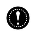 Black solid icon for Significantly, danger and security Royalty Free Stock Photo