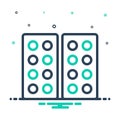 Mix icon for Similarly, likewise and parallel Royalty Free Stock Photo