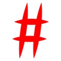 icon. Simple element illustration. Hashtag symbol design from Social Media Marketing collection