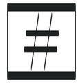 icon. Simple element illustration. Hashtag symbol design from Social Media Marketing collection