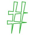 Icon. Simple element illustration. Hashtag symbol design from Social Media Marketing collection