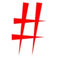 Icon. Simple element illustration. Hashtag symbol design from Social Media Marketing collection