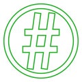 Icon. Simple element illustration. Hashtag symbol design from Social Media Marketing collection