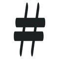 Icon. Simple element illustration. Hashtag symbol design from Social Media Marketing collection