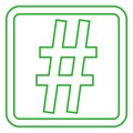 icon. Simple element illustration. Hashtag symbol design from Social Media Marketing collection