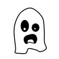 Icon of simple helloween ghost black and white Royalty Free Stock Photo