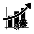 Vector Icon simple illustration, Productivity Business Progress
